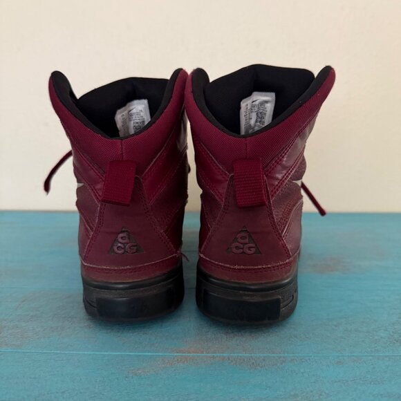 Nike ACG Woodside 2 Maroon Waterproof Duck Boots 52872-602 Youth 4Y - Picture 5 of 9